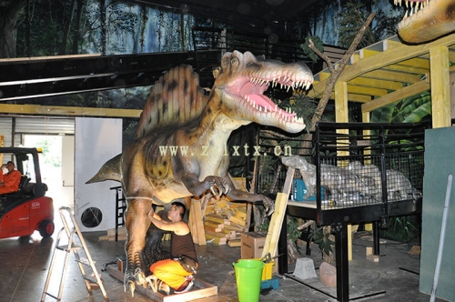 法國動物園恐龍展廳安裝現場圖十三